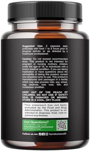 Natures Craft Horny Goat Weed for Men - Extra Strength Male Supplement with Black Maca Root, Tongkat Ali, Saw Palmetto & Panax Ginseng Extract for Stamina & Energy - 90 Count