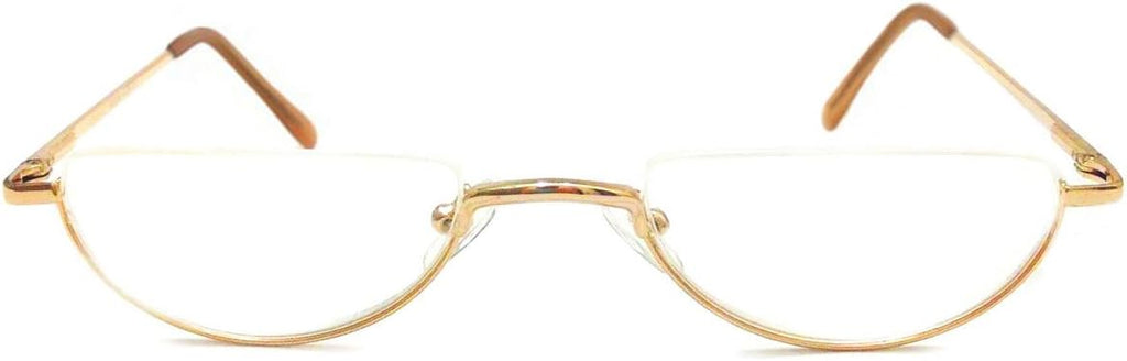 Agstum Half Moon Readers Spring Hinge Reading Glasses Single Vision (+2.25, Gold)