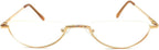 Agstum Half Moon Readers Spring Hinge Reading Glasses Single Vision (+2.25, Gold)