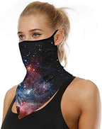 YAYOUREL Neck Gaiter Face Mask Bandanas for Men Women UV Face Scarf Cover Ear Loop Hole Facemask for Fishing Running Cycling