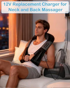 for Nekteck Neck Massager Charger, 12V Power Cord Compatible with RESTECK, Nekteck, Boriwat, CuPiLo, Mo Cuishle, Snailax, Papillon Shiatsu Back Shoulder Neck and Foot Massager DC 12V 2A Power Adapter