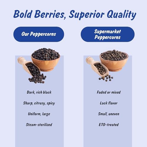 Spice Profile USDA Organic Black Peppercorns Whole, Lab Tested for Heavy Metals, Resealable 4oz Pouch, Kali Mirch, Pimienta Negra en Granos
