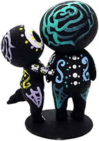 Sugar Skull Couple Figurine Statue Couples Cute Skeleton Mexican Halloween Day of The Dead Figurines Valentine's Day Decor(kiss)