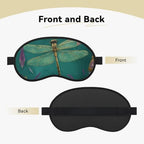Inspirational Dragonfly and Flowers Sleep Mask Eye Mask Sleep Shade Cover Blocks Light for Women Men Travel Nap