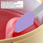 Wax Spatulas Silicone Spatula Waxing Applicator for Hair Removal Wax Heater Diy Waxing Strips Supplies Wax Stick Applicators Tool Kit Reusable Spatula Set