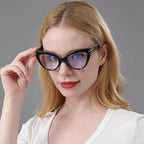 DXYXYO 3 Pack Retro Reading Glasses 1.25 for Women Oversized Cat Eye Blue Light Blocking Readers Magnification Vintange Fashion Cute Computer Eyeglasses