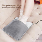 Electric Foot Warmer Rechargeable Pad Rapid Feet Heating Cover Targeted Heat for Feet USB Powered Compact Storage for Women Men Offices Chair Camping Legs Rest Work Home Winter Rest Wellness
