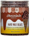 GiGi Hard Wax Beads for Hair Removal Chocolate Scented - Strip-Free for Face & Body, Microwave & Wax Warmer Compatible, 10 oz