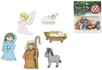 Christmas Crafts Nativity Buttons - Mary, Joseph, Baby Jesus