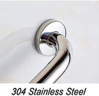 handrail Handrails Grab Bar Polished Chrome Handrail with Sturdy Base Wall Mount-Slip Assist Handle for Disabled Elderly Adult Pregnant Woman/Silver/78Cm