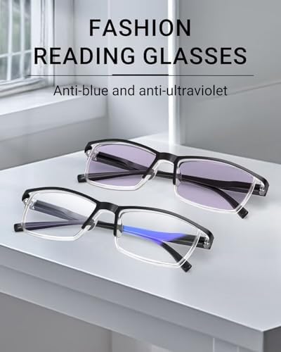 TERAISE 4 pairs Anti-blue Light AntiUV Reading Glasses with Spring Hinge Fashion