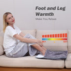 Gintao Heated Electric Foot Warmers for feet,22"×20" Foot Heating Pad,Soft Flannel Sherpa Feet Warmers for Women and Men,ETL/FCC Certified, 2H Auto Shut Off,3 Temperature Setting, Perfect Gifts, Gray