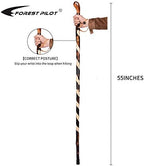 Handcrafted Nature Wood Hiking Stick 55 Inches Long - with Hand Strap and Rubber Tip Cover - Transparent Waterproof Painting Coating