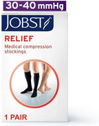 JOBST Relief 30-40 mmHg Compression Stockings, Knee High, Open Toe | Compression Socks for Women/ Men for Tired, Aching or Swollen Legs