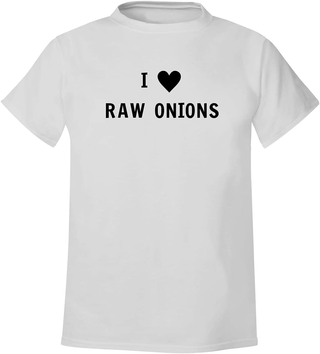 I Heart Love Raw Onions - Men's Soft & Comfortable T-Shirt, White, Small