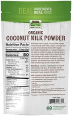 NOW Foods, Organic Coconut Milk Powder, Dairy Free/ Vegan, Just Add Water, 12-Ounce