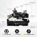 SENDUN Fiber Optic Fusion Splicer with OPM and VFL, Six Motor Core Alignment Fiber Splicer Machine with 7200 mAh Battery & 4.3-inch Touch Screen, Astonishing Fast 5s Splicing & 11s Auto-Heating, SD-9C