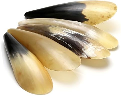 Jovivi Gua Sha Scraping Massage Tool,100% Hand Made Buffalo Horn GuaSha Board Acupuncture Massage Tools Chinese Scraper Tools Set, Pack of 2