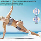2 Pairs Zipper Compression Socks, 15-20 mmHg Closed Toe Compression Stocking with Zipper for Women and Men