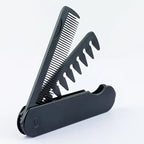 Men’s 2-in-1 Folding Travel Comb,Wide & Fine Teeth for Hair & Beard Grooming,Portable Pocket Comb for Men