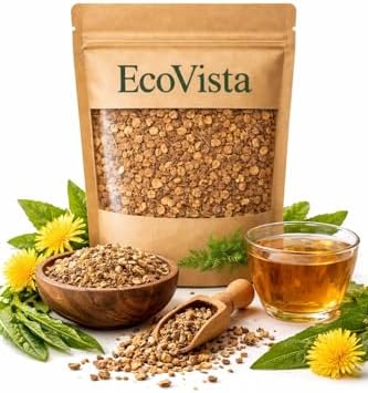 Ecovista Dandelion Root Cut & Sifted 4oz | Loose Dried Herbal Root | 100% Natural, Non-GMO | Herbal Tea, Detox & Wellness Support