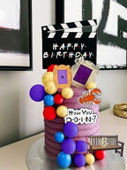 JeVenis 27 PCS Friend Cake Topper Friend Party Decorations Friend Birthday Decorations Balls Cake Topper