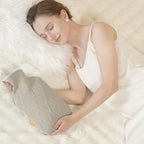 samply Hot Water Bottle with Cover, 2L Hot Water Bag for Hot and Cold Compress, Hand Feet Warmer, Neck and Shoulder Pain Relief, Grey