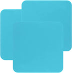 Mini Skater 3pcs Bar Coasters 10x10x0.2CM Square Silicone Coasters for Drinks Beverage Coffee Table Tea Coaster (Blue)