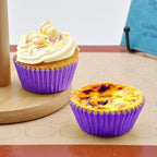 200 Pcs Purple Foil Cupcake Liners Standard Baking Cups Muffin Paper Cases