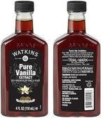 Watkins Pure Vanilla Extract, with Madagascar Vanilla Beans, Non-GMO, Kosher, 4 oz. Bottle, 1-Pack