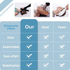 Neck Stretcher Strap, Spine Chiropractic Decompression Tool with Chin Belt, Cervical Neck Traction.