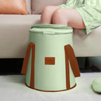 25L Collapsible Bucket Foot Bath Basin， Multifunctional Portable Foot Bath Tub Bag with Handles,Travel Outdoor Camping Portable Foot Soaking Spa Bucket (Green)