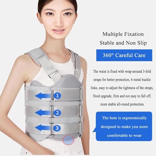 COYEUX Thoracolumbar Fixed Brace, Adjustable Inflatable Thoracolumbar Fixed Back Spinal Brace for Kyphosis, Mild Scoliosis and Post Surgery Support