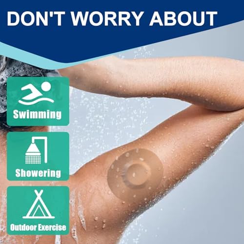 Ceeport 10 Pack Freestyle Adhesive Patches, Sensor Covers Intended for Freestyle Libre 2/3-Enlite-Medtronic Guardian, CGM Sensor Patches, No Glue in The Center, Long Fixation for Your Sensor(Tan)