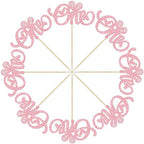 Ephlyn 24Pcs Happy Valentine's Day One Cupcake Toppers Glitter Heart Valentines Day 1st Birthday Cupcake Picks for Baby Shower Birthday Party Cake Decorations Supplies Pink