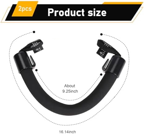 2 PCS Car Headrest Grab Handles, Car Rear Seat Assist Handle for Elderly, Automotive Mobility Aid Grip, Universal Vehicle Assist Safety Grip Handle for Kids (Black)