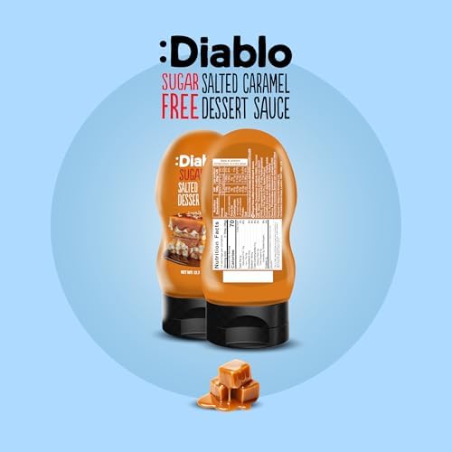 Diablo Chocolate and Salted Caramel Dessert Sauces | Sugar Free | Gluten Free | Diabetic Friendly | Perfect for Gifting | 2 x 12.7 oz