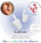 Flare Calmer | Ear Plugs Alternative | Daily Noise Relief | Sound Sensitivity | Stress Relief | No Muffling | Improve Wellbeing | Comfy, Reusable, Soft Silicone Earplugs | Original Translucent