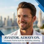 In Style Eyes C Moore PROGRESSIVE BIFOCAL Reading Glasses - Requires Adjustment Period - Wired Aviator Metal Frame