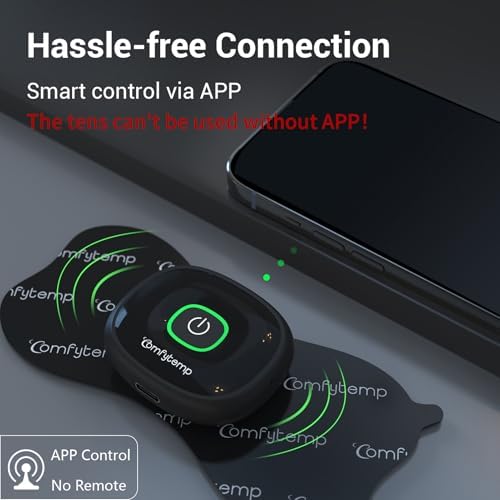 Comfytemp Wireless TENS Unit Muscle Stimulator with APP, FSA HSA Eligible Smart Dual Host TENS Machine for Pain Relief, EMS Device with 32 Modes, Pulse Muscle Massager for Back Shoulder Sciatica K6108