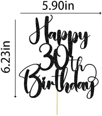 Happy Birthday 30th Cake Topper，Men/Women 30th Birthday,30th Anniversary Party Cake Topper Decorations/Dinner Party Decorations (30)