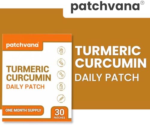 Turmeric Curcumin Patch for Women & Men, 1 Month Supply, 30 Patches