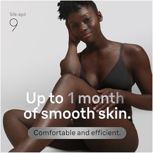Braun Epilator Silk-épil 9, Hair Removal Device, Women Shaver & Trimmer, Pivoting Head, Wet and Dry Epilator, Includes Shaver Head and Trimmer Comb, SES9-030