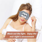 Cute Sloth Sleeping Mask Eye Mask Funny Animal Sleep Mask Soft Plush Blindfold Travel Eye Cover Eyeshade for Kids Adults Girls Boys Women Men (Sloth, Gray)