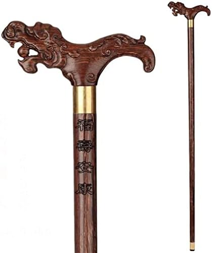 Canes Solid Wood Chicken Wings Sizes Cane Walking Stick Head The Dragon Supplies Old Gifts Walker Crutch Solid Wood Cane Old Man Wooden Elderly Crested Head Faucet Crutch