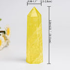 1PCS Citrine Natural Crystal Tower 3.54-4.33" Healing Crystal Wand 6 Faceted Chakra Reiki Meditation Therapy