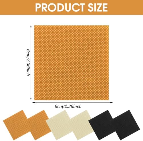6Pcs High Heel Patch, Square Shoe Heel Repair Kit Rubber Shoes Heel Pad Sole Protectors Non-Slip Heel Replacements Anti Heel Caps Noise Reducing High Heel Accessories