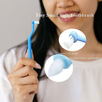 FRUTA Orthodontic Toothbrush 4pcs Tiny Tuft Toothbrush Two in One Double Head Interdental Interspace Brush Braces Wisdom Teeth Detail Cleaning Brush(A)