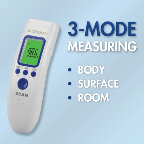 Veridian Non-Contact Thermometer LCD Display 09-183 1 Each