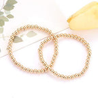 NVENF Beaded Bracelets for Women Brass Bead Ball Chain Bracelets Rainbow Enamel Tile Bracelets for Girls Stackable Layering Stretch Bracelet Bangles Birthday Party Holiday Gifts